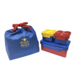 Oxford Block Cool Lunch Box 3 Set + Blue Pouch